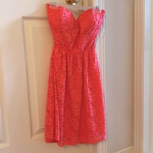 Pink open back summer dress